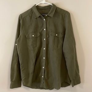 Express army green flannel